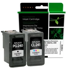 Remanufactured Black, Color Ink Cartridges for Canon PG-240/CL-241