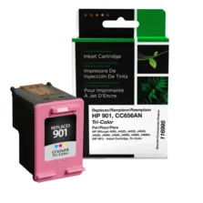 Remanufactured Tri-Color Ink Cartridge for HP 901 (CC656AN) (Page Yield: 360)