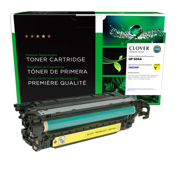 Remanufactured Yellow Toner Cartridge for HP 504A (CE252A) (Page Yield: 7,000)