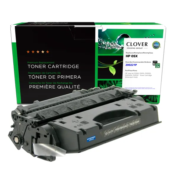 Remanufactured Extended Yield Toner Cartridge for HP CE505X (Page Yield: 9,750)