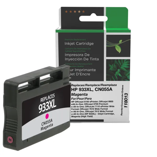 Remanufactured High Yield Magenta Ink Cartridge for HP 933XL (CN055A) (Page Yield: 825)