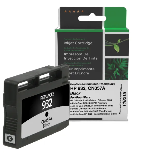 Remanufactured Black Ink Cartridge for HP 932 (CN057A) (Page Yield: 400)