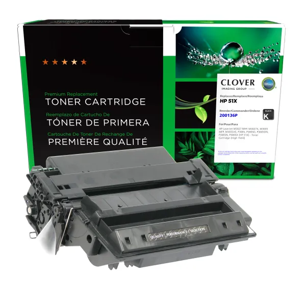 Remanufactured High Yield Toner Cartridge for HP 51X (Q7551X) (Page Yield: 13,000)