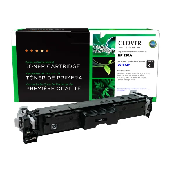 Remanufactured Black Toner Cartridge (New Chip) for HP 210A (W2100A) (Page Yield: 2,000) (Yield: 2,000) Compatible with OEM# 201672P