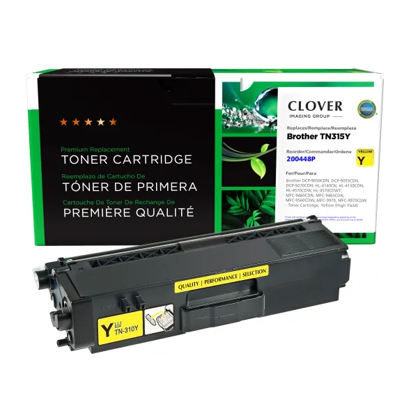 Remanufactured High Yield Yellow Toner Cartridge for Brother TN315 (Page Yield: 3,500)