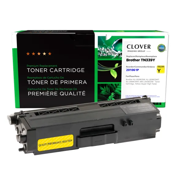 Remanufactured Super High Yield Yellow Toner Cartridge for Brother TN339 (Page Yield: 6,000)
