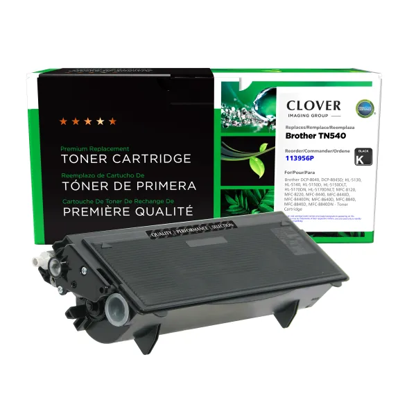 Remanufactured Toner Cartridge for Brother TN540 (Page Yield: 3,500)
