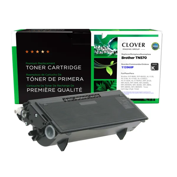 Remanufactured High Yield Toner Cartridge for Brother TN570 (Page Yield: 6,700)