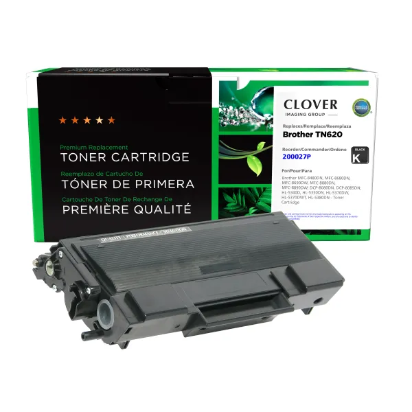 Remanufactured Toner Cartridge for Brother TN620 (Page Yield: 3,000)