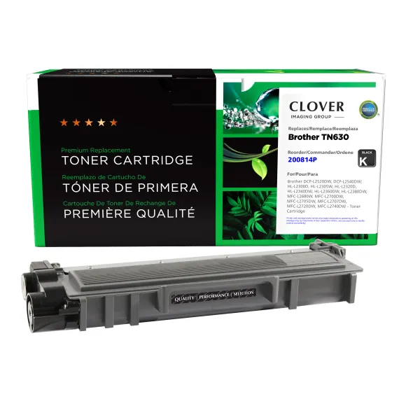 Remanufactured Toner Cartridge for Brother TN630 (Page Yield: 1,200)