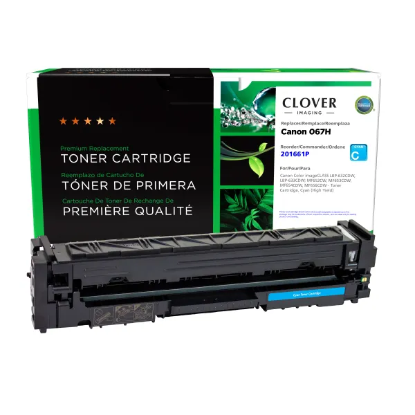 Remanufactured High Yield Cyan Toner Cartridge for Canon 067HC (5105C001) (Page Yield: 2,350)