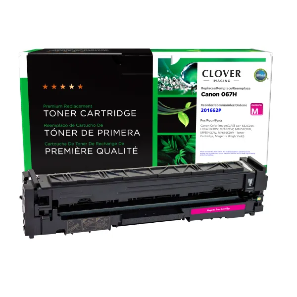 Remanufactured High Yield Magenta Toner Cartridge for Canon 067HM (5104C001) (Page Yield: 2,350)