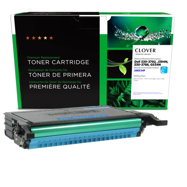 Remanufactured High Yield Cyan Toner Cartridge for Dell 2145 (Page Yield: 5,000)