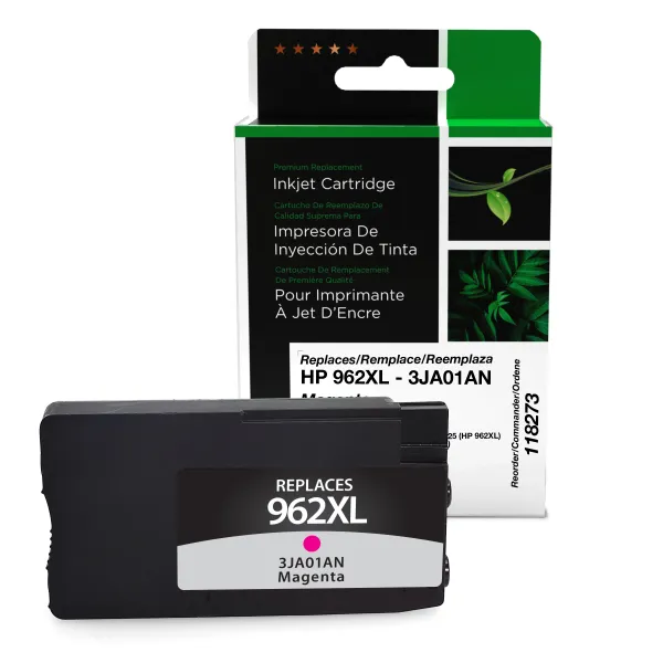 Remanufactured High Yield Magenta Ink Cartridge for HP 962XL (3JA01AN) (Page Yield: 1,600)