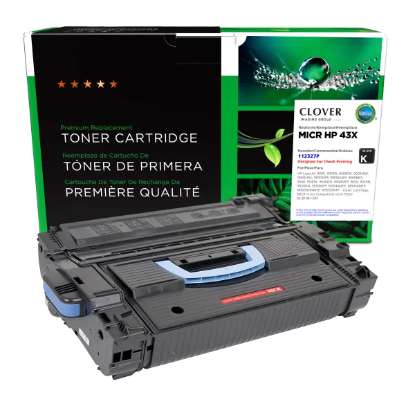 Remanufactured 43X MICR Toner Cartridge for HP C8543X (Page Yield: 30,000)