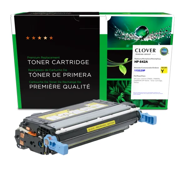 Remanufactured Yellow Toner Cartridge for HP 642A (CB402A) (Page Yield: 7,500)