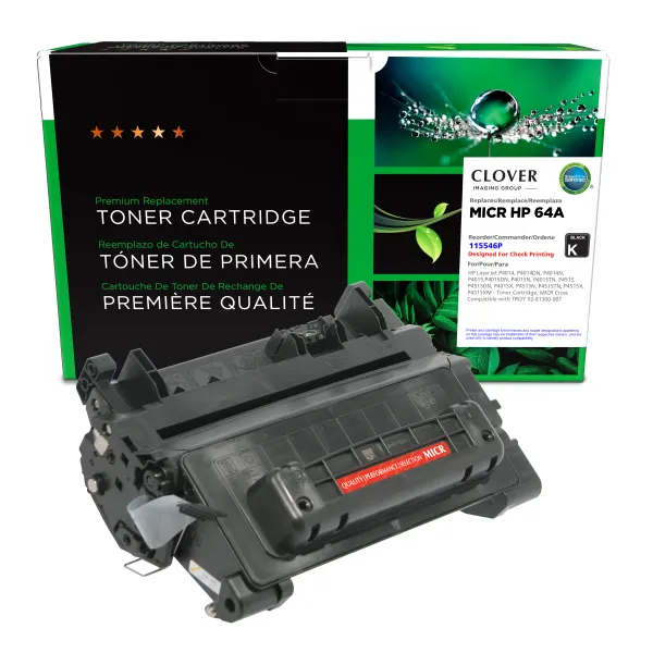 Remanufactured 64A MICR Toner Cartridge for HP CC364A (Page Yield: 10,000)