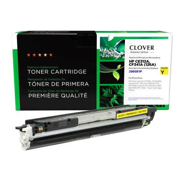 Remanufactured Yellow Toner Cartridge for HP 126A (CE312A) (Page Yield: 1,000)
