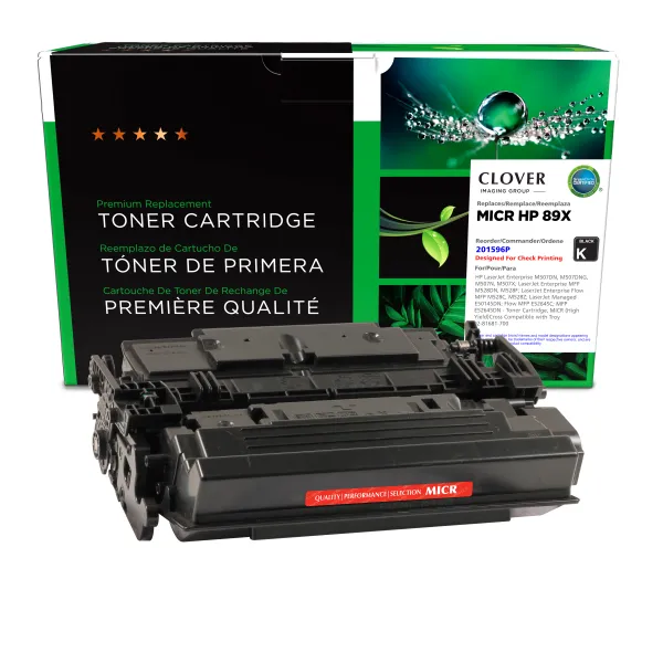 Remanufactured 89X MICR High Yield Toner Cartridge for HP CF289X (Page Yield: 10,000)