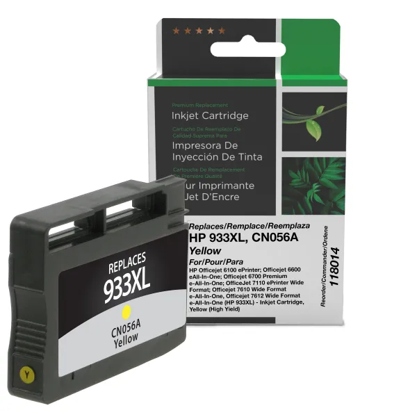 Remanufactured High Yield Yellow Ink Cartridge for HP 933XL (CN056A) (Page Yield: 825)