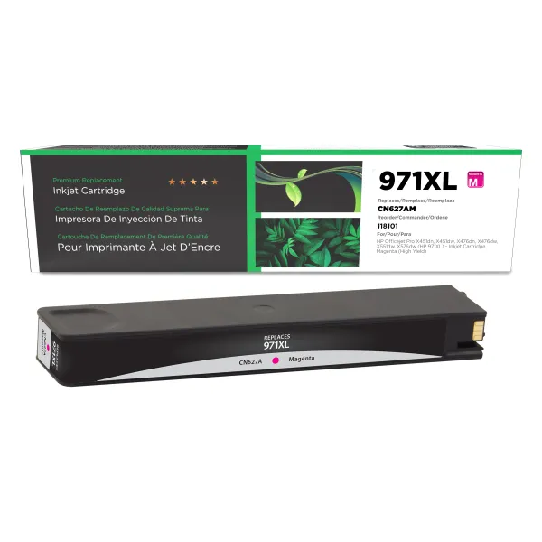Remanufactured High Yield Magenta Ink Cartridge for HP 971XL (CN627AM) (Page Yield: 6,600)