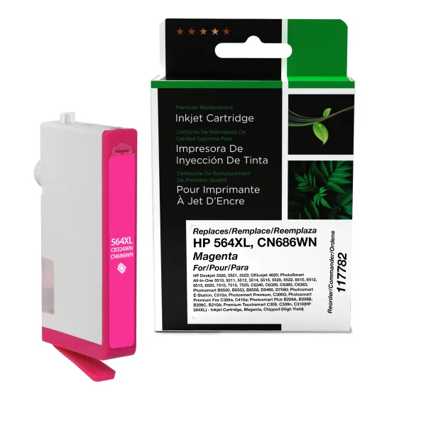 Remanufactured High Yield Magenta Ink Cartridge for HP 564XL (CB324WN/CN686WN) (Page Yield: 750)