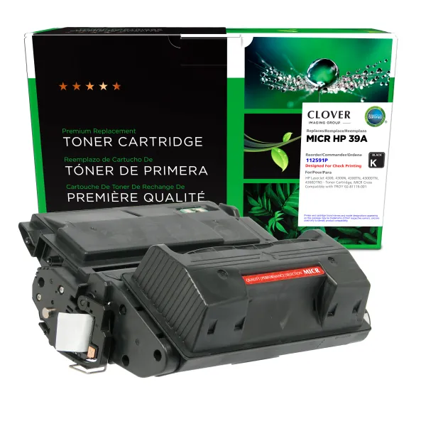 Remanufactured 39A MICR Toner Cartridge for HP Q1339A (Page Yield: 18,000)