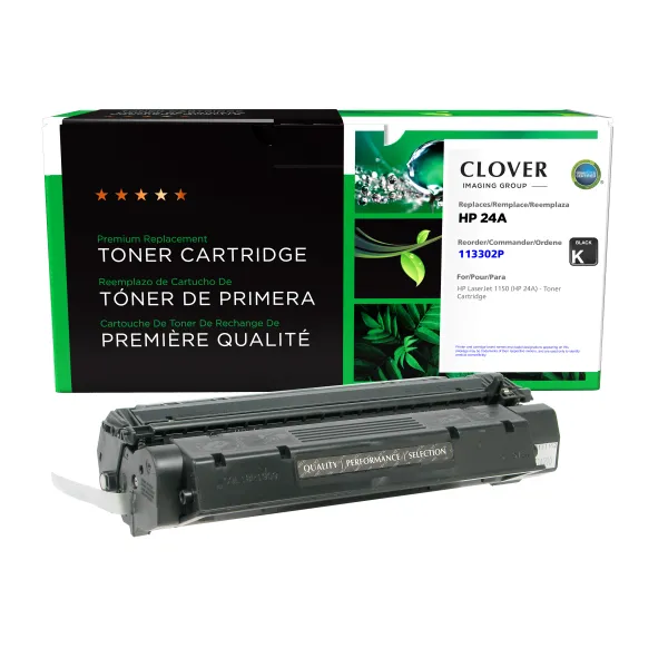 Remanufactured Toner Cartridge for HP 24A (Q2624A) (Page Yield: 2,500)