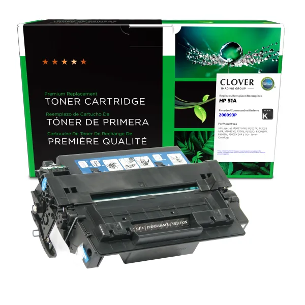 Remanufactured Toner Cartridge for HP 51A (Q7551A) (Page Yield: 6,500)