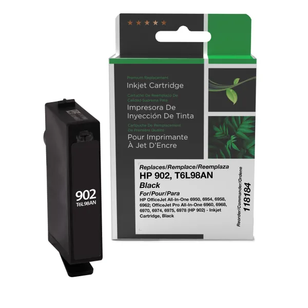 Remanufactured Black Ink Cartridge for HP 902 (T6L98AN) (Page Yield: 300)