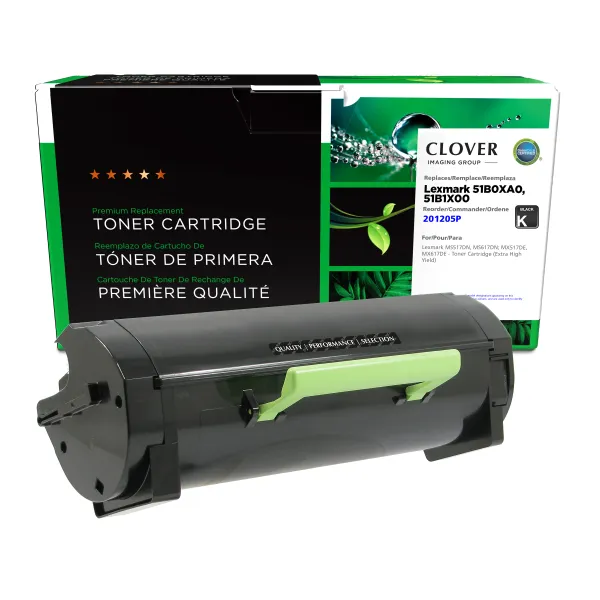 Remanufactured Extra High Yield Toner Cartridge for Lexmark MS517 (Page Yield: 20,000)