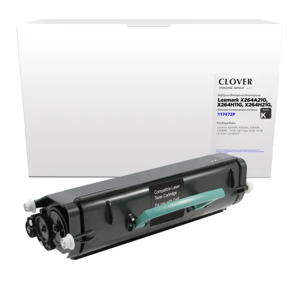 Remanufactured High Yield Toner Cartridge for Lexmark X264/X363/X364 (Page Yield: 9,000)