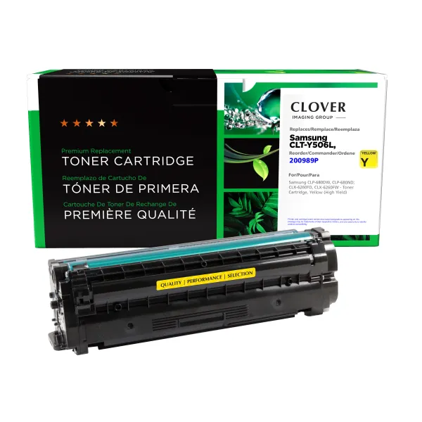Remanufactured High Yield Yellow Toner Cartridge for Samsung CLT-Y506L/CLT-Y506S (Page Yield: 3,500)