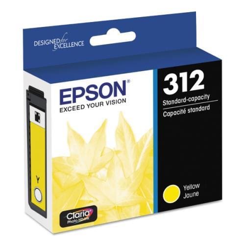 EPSON T312 CLARA STANDARD CAPACITY YELLOW INK CARTRIDGE W/ SENSORMATIC