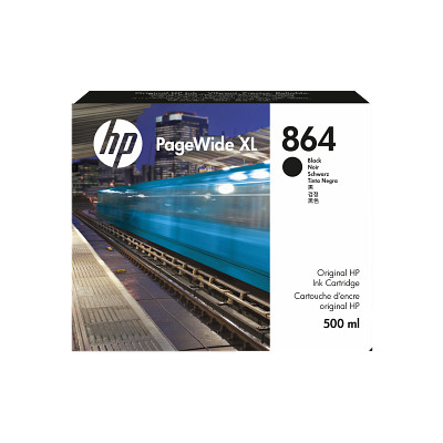 HP 864 500ML BLACK PAGEWIDE XL INK CARTR